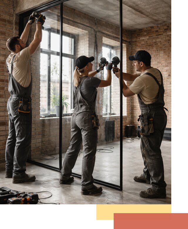 Стеклянные перегородки лофт — изготовление и монтаж в Кондопоге