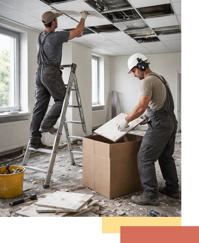 Демонтаж потолочной плитки в Кондопоге быстро и аккуратно