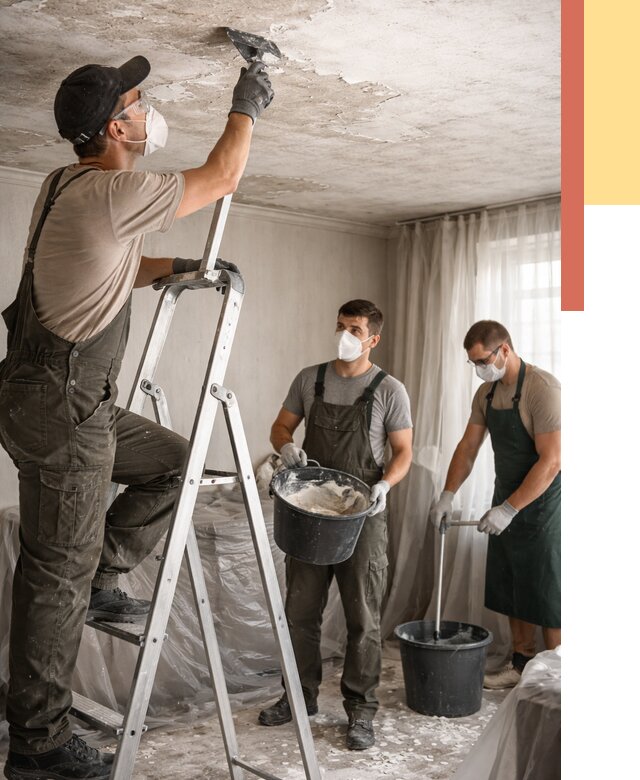 Удаление побелки с потолка в Кондопоге от 2538 руб. быстро и недорого | ОТДЕЛОЧНИК-Кнп