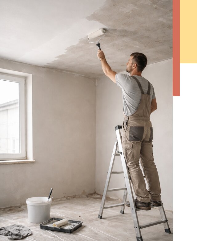 Грунтовка потолка в Кондопоге от 2538 руб. — быстро и недорого | ОТДЕЛОЧНИК-Кнп