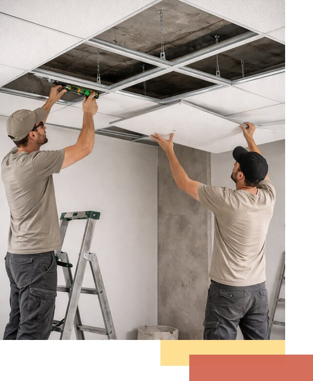 Монтаж потолка Армстронг под ключ в Кондопоге