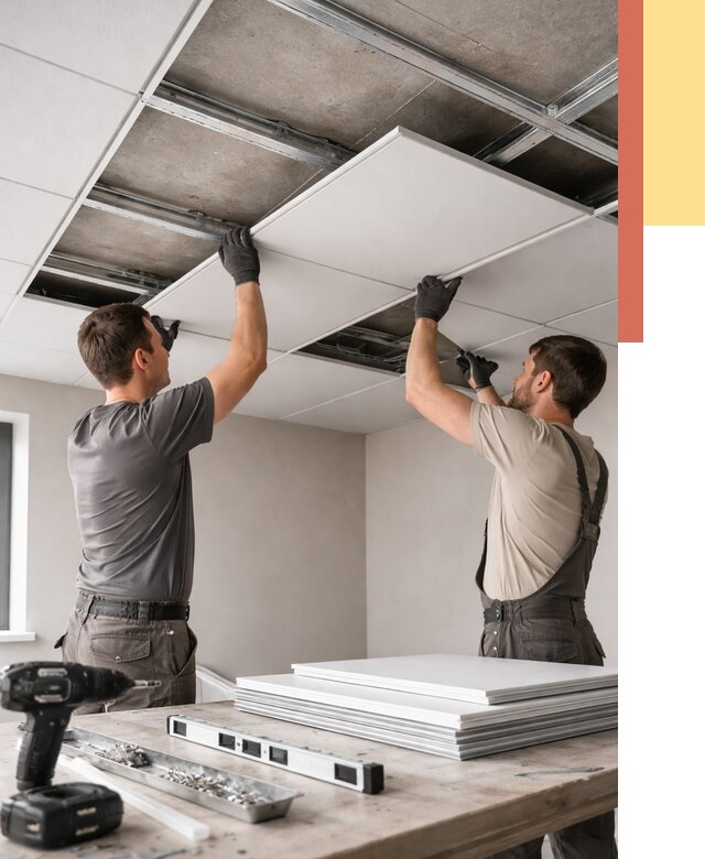 Монтаж кассетного потолка в Кондопоге от 4568 руб/м2 — установка и сборка | ОТДЕЛОЧНИК-Кнп