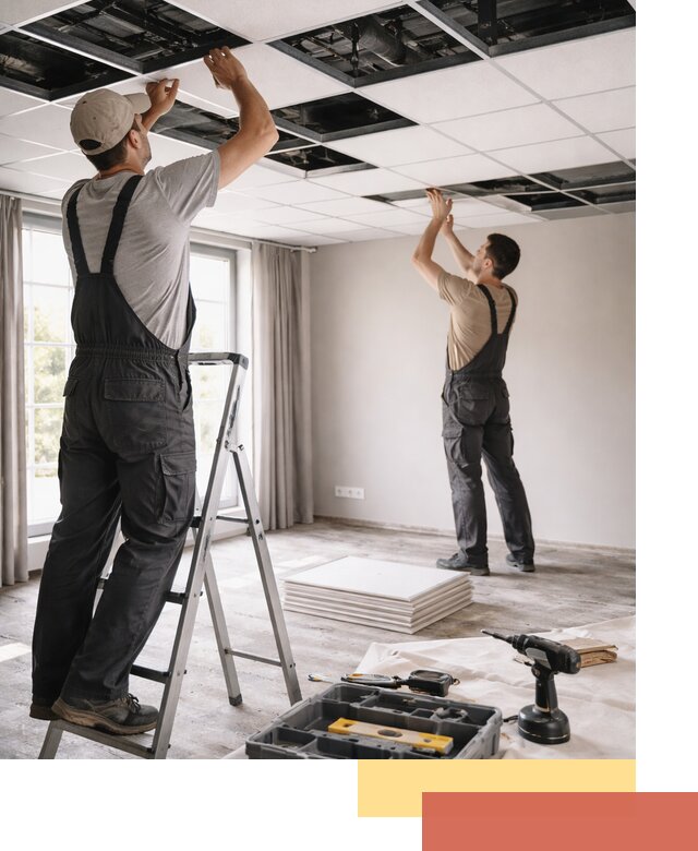 Замена плит подвесного потолка в Кондопоге быстро и качественно