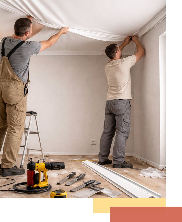 Монтаж ПВХ натяжного потолка в Кондопоге качественно и быстро