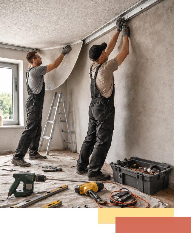 Монтаж фактурного натяжного потолка в Кондопоге качественно и быстро