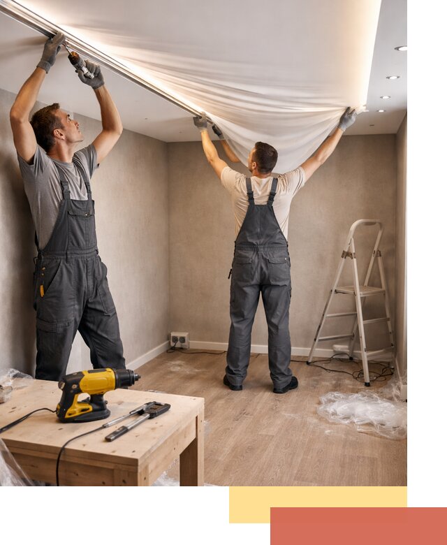 Монтаж натяжного потолка с подсветкой в Кондопоге цена и сроки