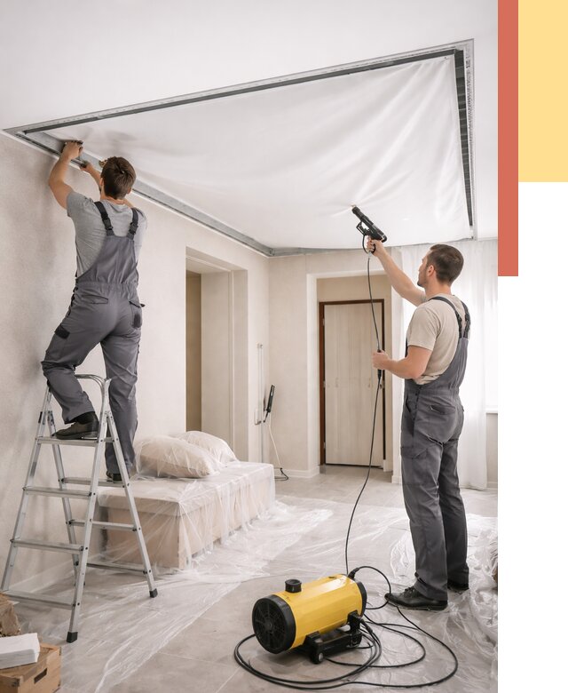 Монтаж натяжного потолка в прихожей в Кондопоге от 2690 руб. под ключ | ОТДЕЛОЧНИК-Кнп