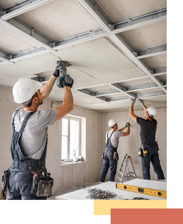 Кессонный потолок из гипсокартона под ключ в Кондопоге