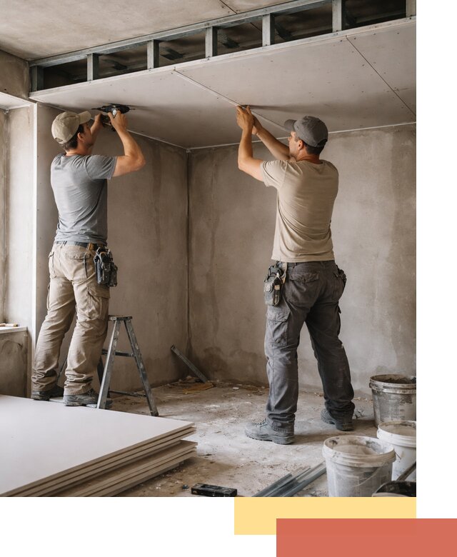 Короб из гипсокартона на потолке под ключ в Кондопоге