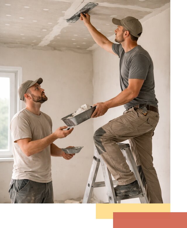 Шпаклевка потолка из гипсокартона в Кондопоге качественно и быстро