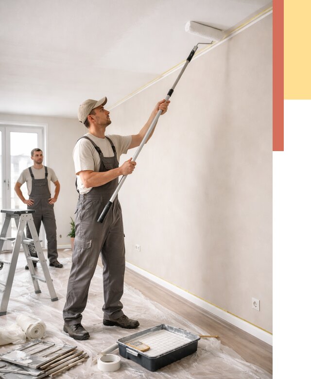 Покраска потолка из гипсокартона в Кондопоге от 4568 руб./м2 — услуги под ключ | ОТДЕЛОЧНИК-Кнп