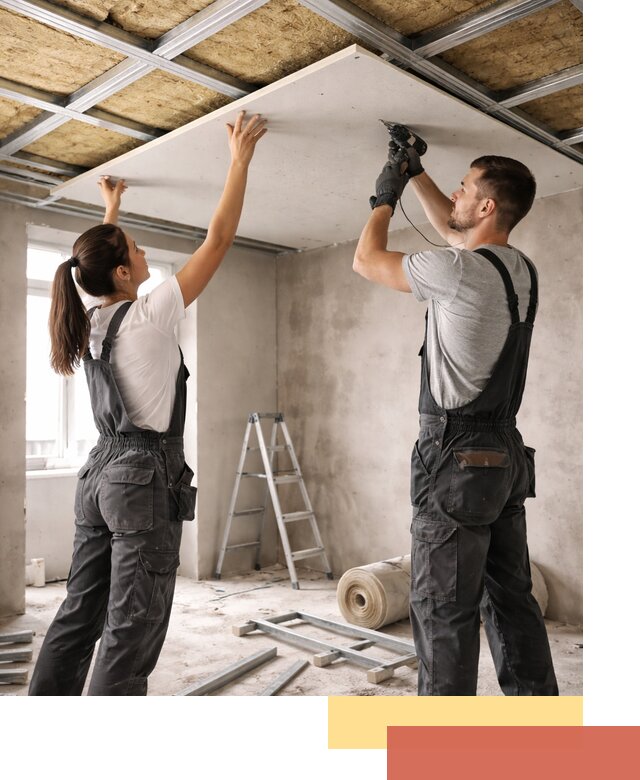 Звукоизоляция потолка из ГКЛ в Кондопоге профессионально и надежно