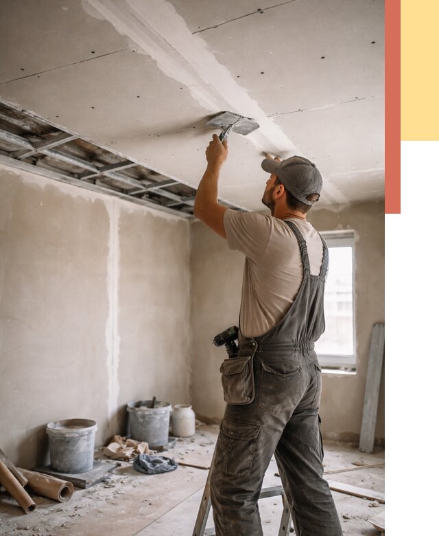 Ремонт потолка из гипсокартона в Кондопоге от 660 руб./м² — быстро и недорого | ОТДЕЛОЧНИК-Кнп