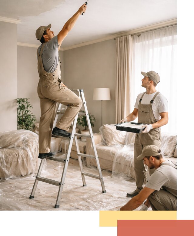 Покраска потолков акриловой краской в Кондопоге качественно и быстро