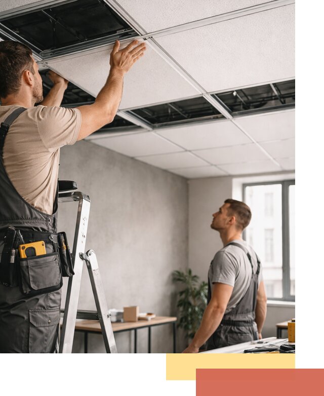 Монтаж потолочной плитки в Кондопоге качественно и в срок