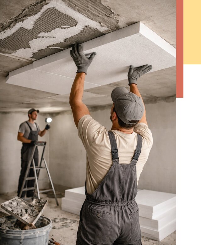 Утепление потолка пенопластом в Кондопоге от 4568 руб/м2 — недорого и быстро | ОТДЕЛОЧНИК-Кнп