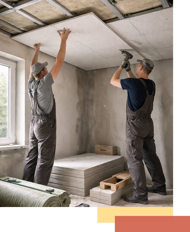 Шумоизоляция потолка панелями ЗИПС в Кондопоге